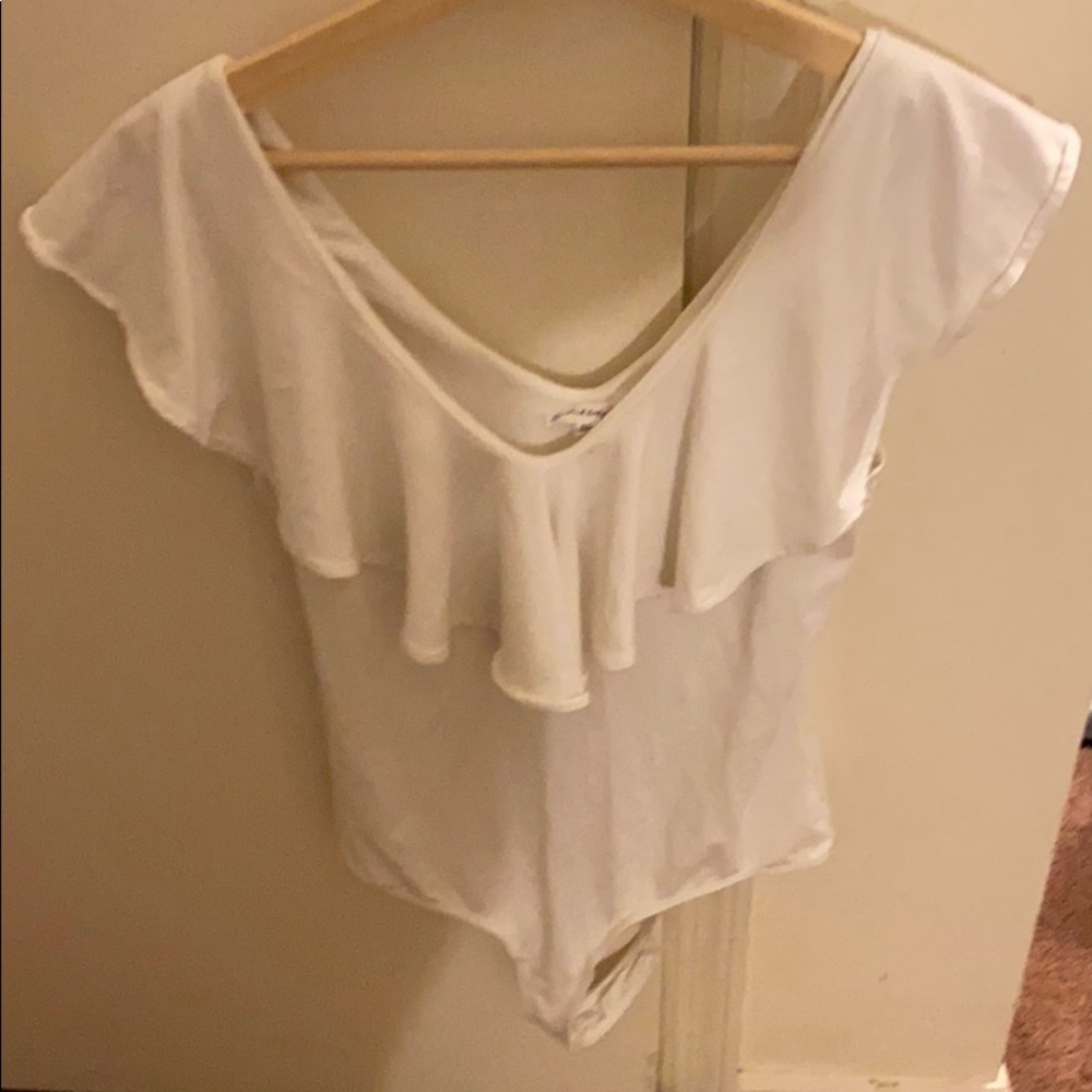 “Little Black Bodysuit” Ruffle Bodysuit